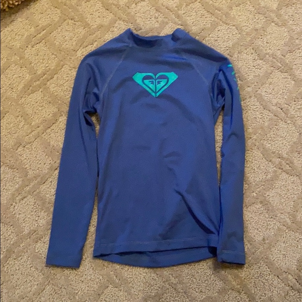 Roxy NWOT girl’s blue rash guard size small